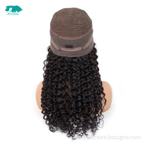 Unprocessed kinky curly human hair 360 lace wigs